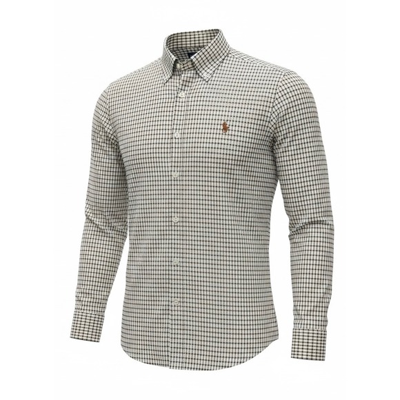 Ralph Lauren Button Down Shirt Mens Medium Plaid Long Sleeve Casual Oxford - Picture 2 of 12